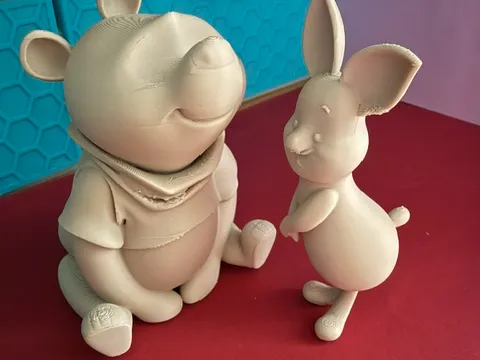winnie the pooh and piglet , single colour