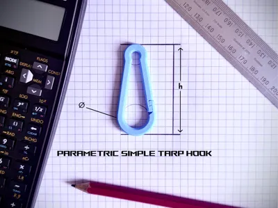 Camping Tarp Hook Simple - Parametric