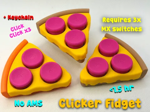 Objeto manipulable: NeeDoh Pizza Clicker Fidget Toy (<1.5 hrs) — referencia de MakerWorld