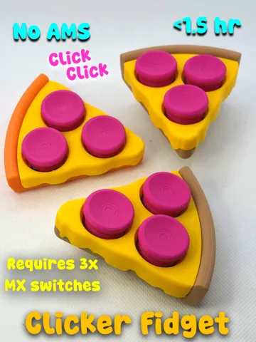 Objeto manipulable: NeeDoh Pizza Clicker Fidget Toy (<1.5 hrs) — vista de referencia 2