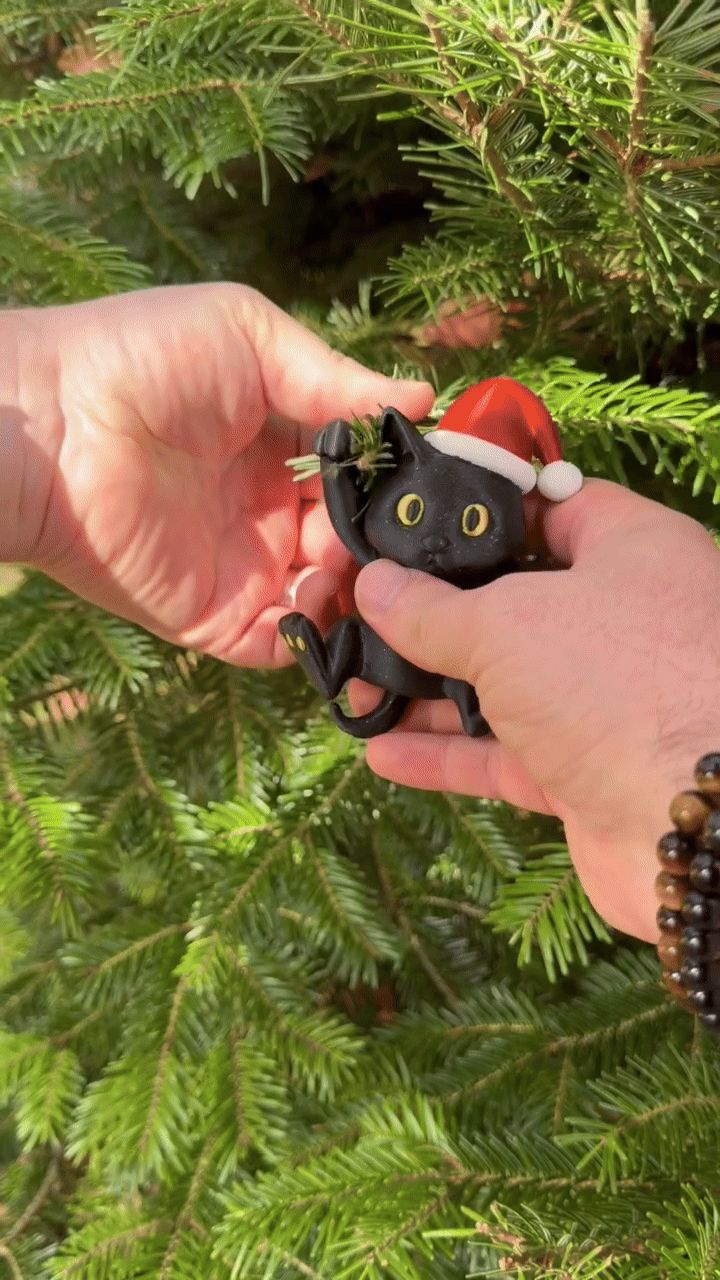 cat chritsmas tree ornament