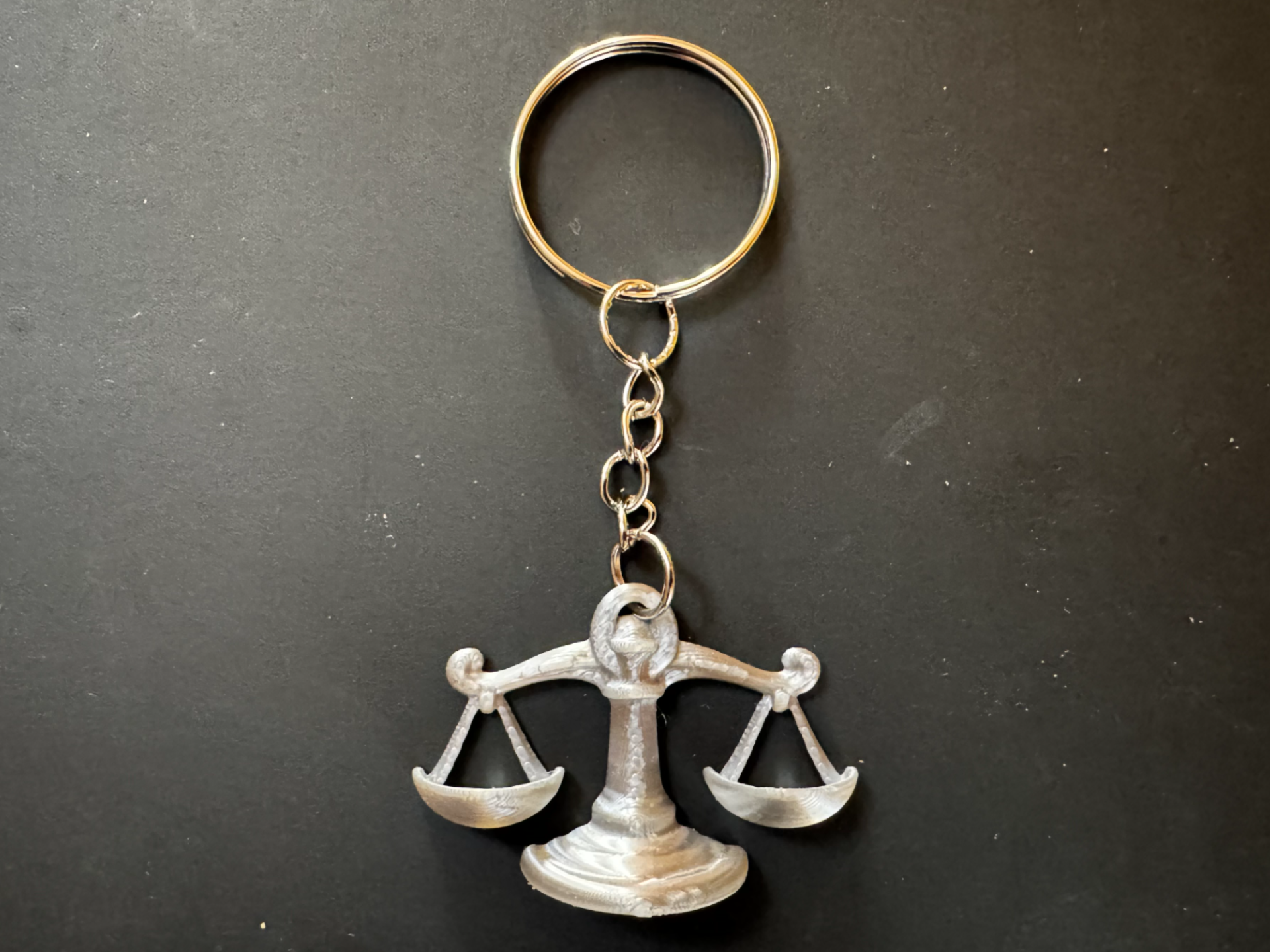 Libra Zodiac Keychain–3D Print. Scales of Justice