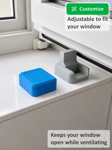 Letrero o emblema decorativo: Window Stop • Stick-On • Parametric — vista de referencia 2