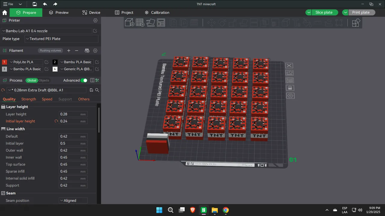 Keychain TNT Minecraft (MINI) view 3