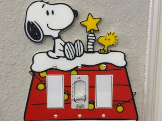 Snoopy Light Switch 3 Gang Switch Cover