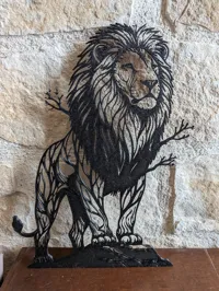 leone con supporto
