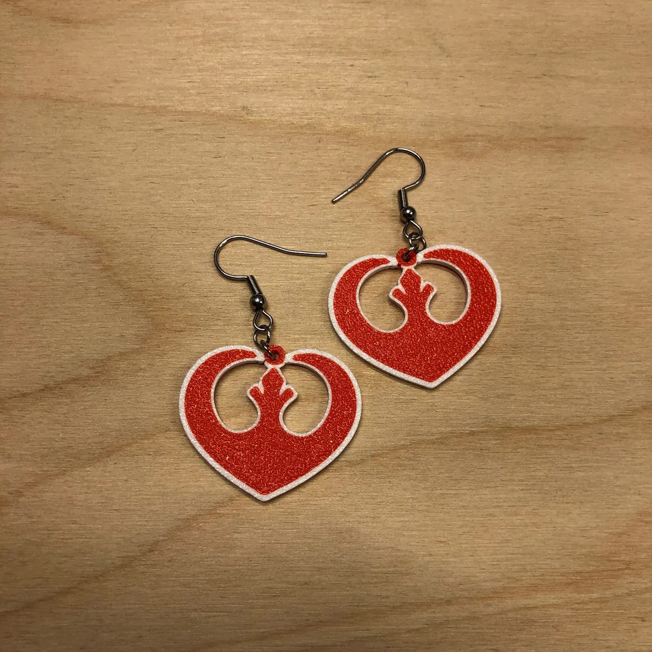 Rebel Heart Star Wars Valentine's earrings view 2