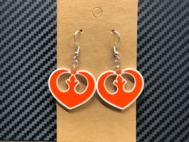 Rebel Heart Star Wars Valentine's earrings