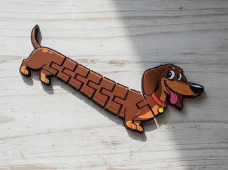 Llavero Perro Salchicha Articulado Flexi