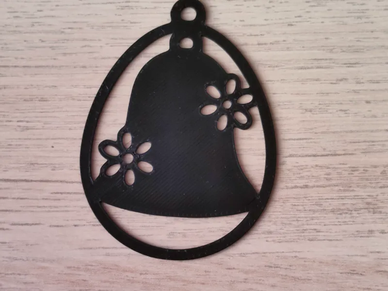 Easter Ornament - Floral Holiday Bell Pendant