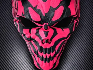 Masque skull face empilée de couleurs