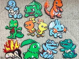 Pokemon pixel starter sprites