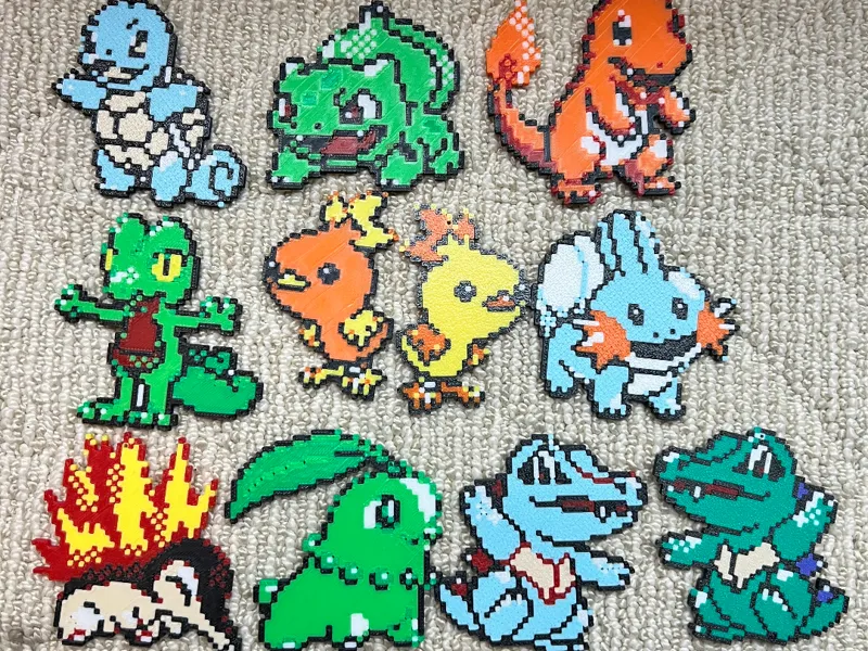 Pokemon pixel starter sprites