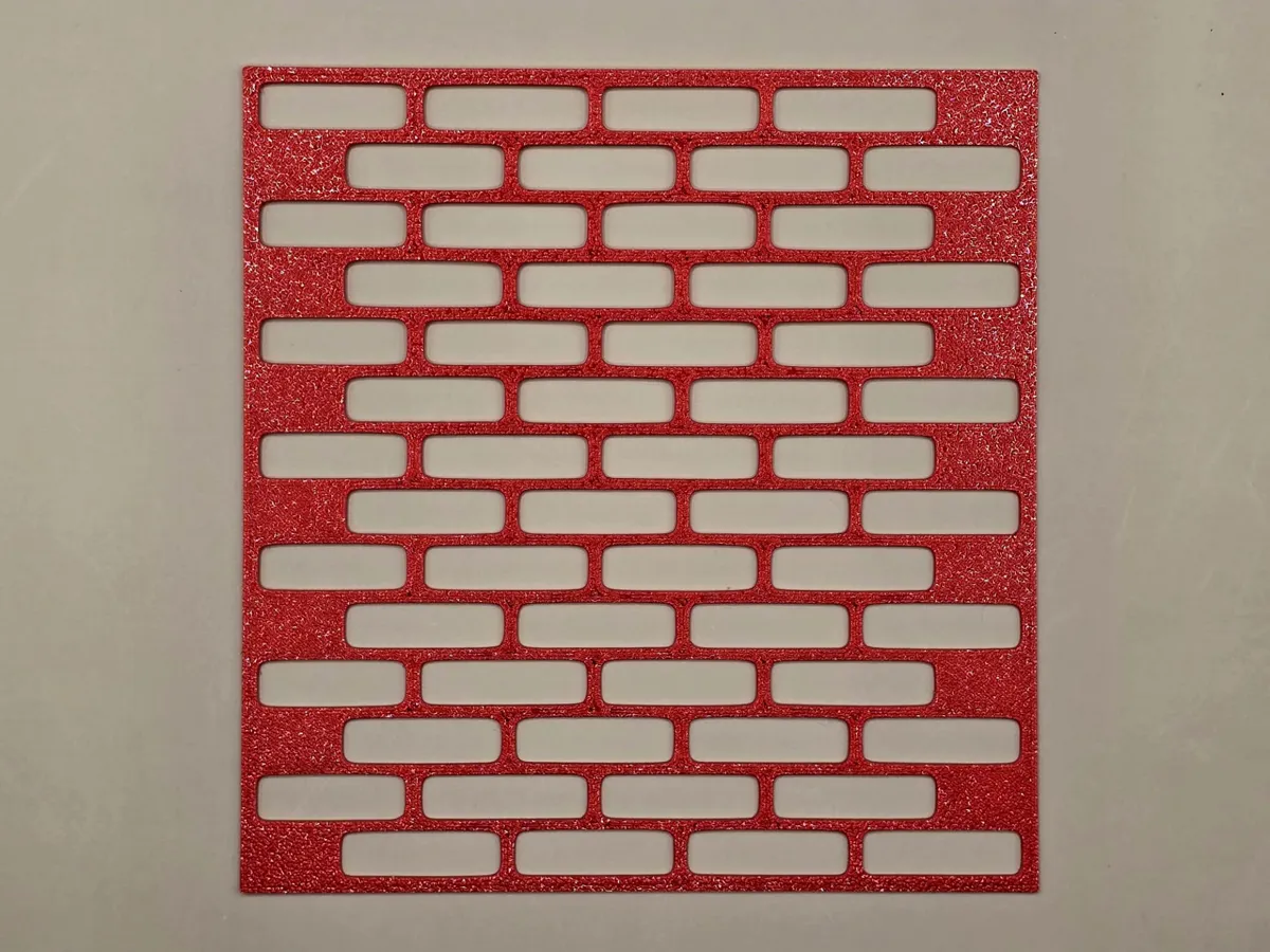 Pochoir motif mur de briques