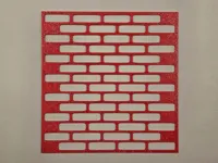 Pochoir motif mur de briques — photo 1
