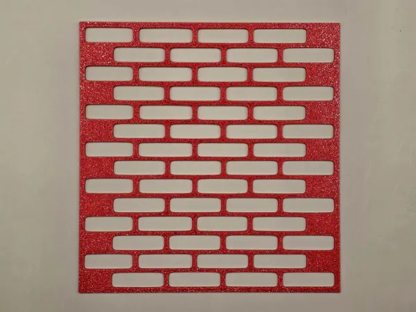 Pochoir motif mur de briques