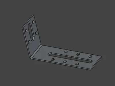 L Bracket 100×55×30×2.5mm Corner Mount