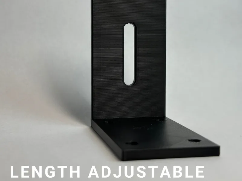 length adjustable 90 degree bracket
