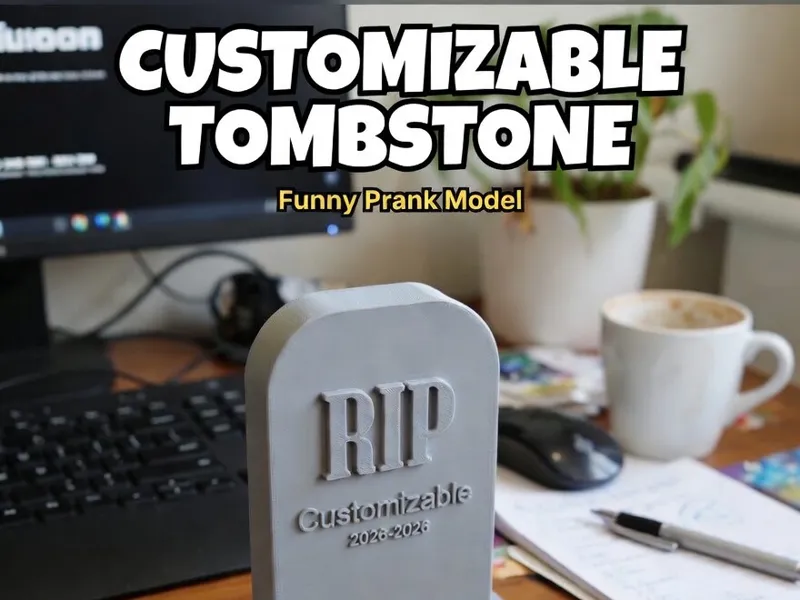Customizable Tombstone | Parametric Model | Funny 