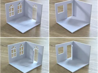 Various Minimalist Room Corner Diorama Bases