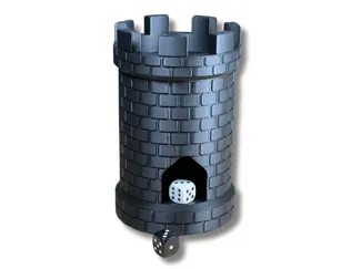 Turret Dice Tower With Hidden Storage Tray