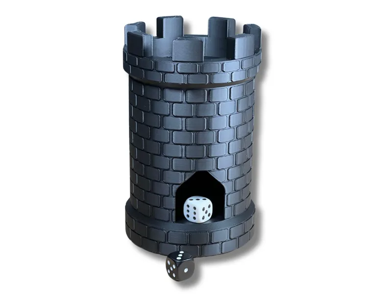 Turret Dice Tower With Hidden Storage Tray