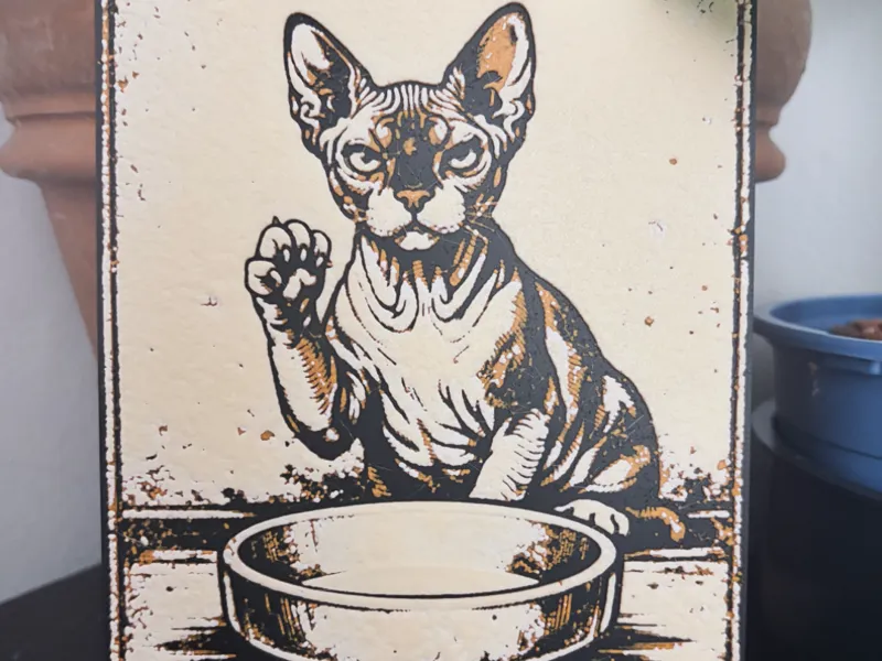 Sphinx Katze - Feed me Human - Hueforge