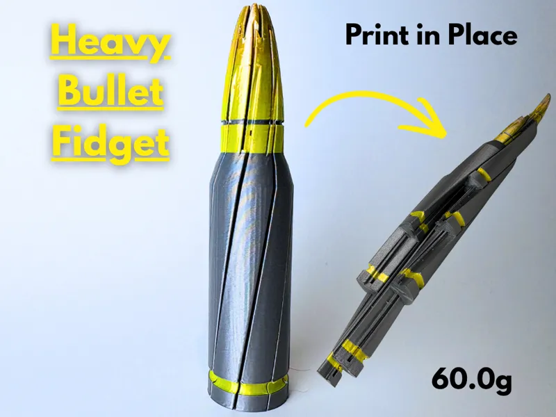 Heavy Bullet Twist Fidget (print in place)