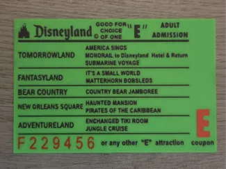 Disneyland E-Ticket