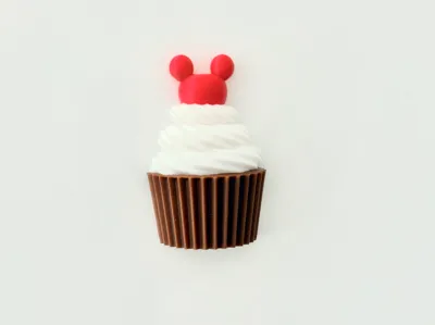 Mickey Mouse Cupcake Magnet