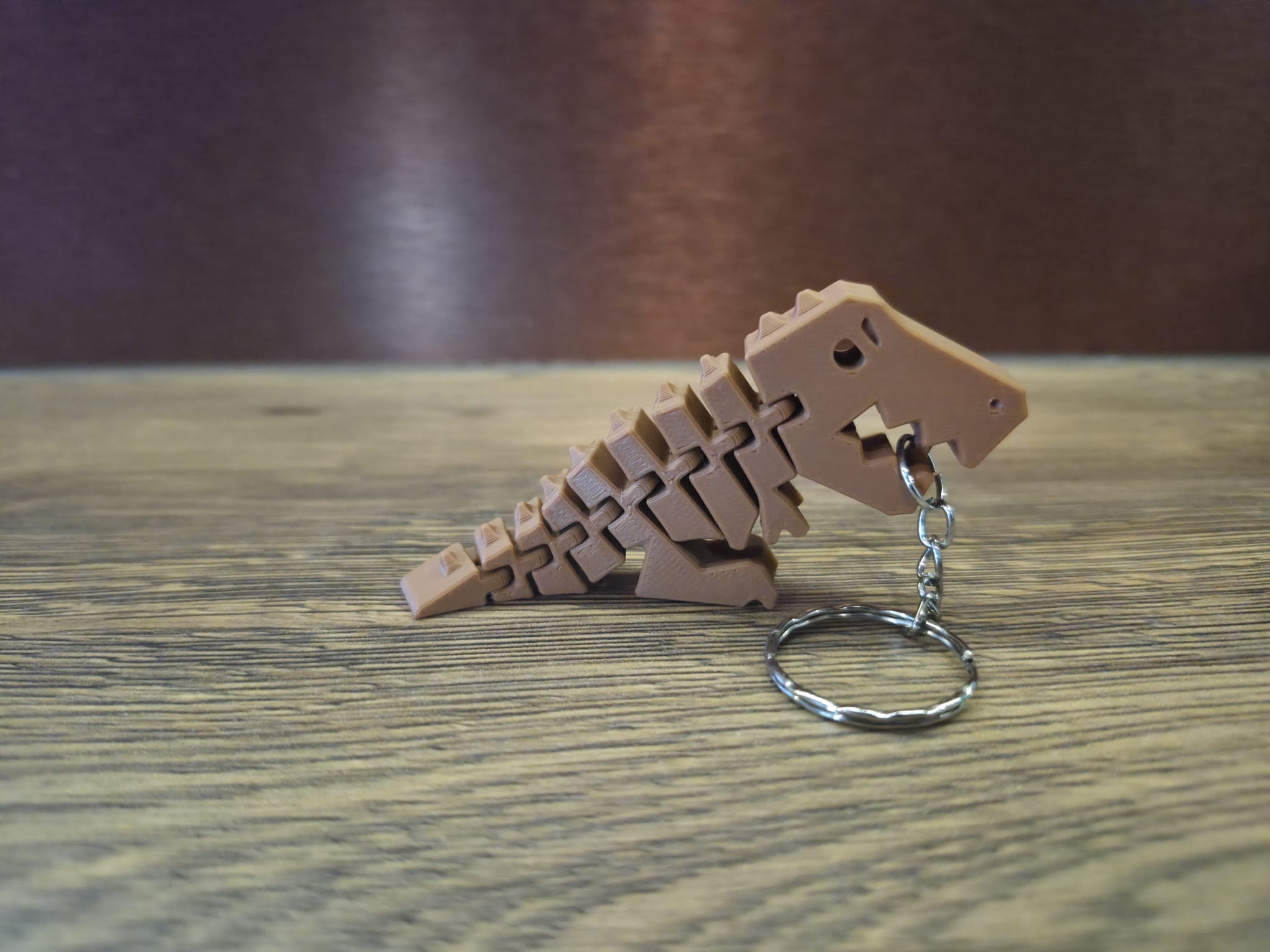 Angry Flexi Rex mouth keychain