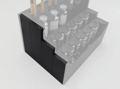 Custom sides for modular paint stack