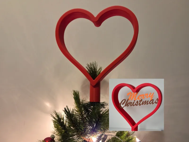 Heart Christmas Tree Topper