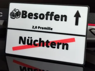 Besoffen Schild 