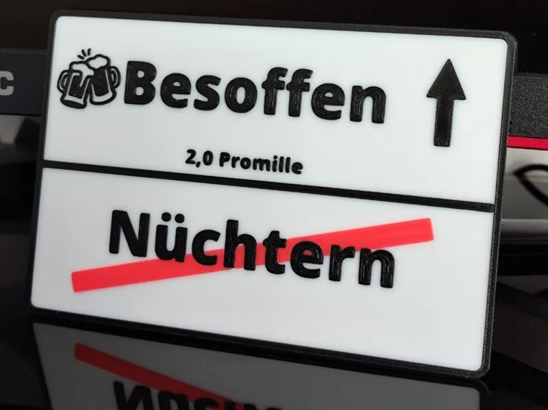 Besoffen Schild 
