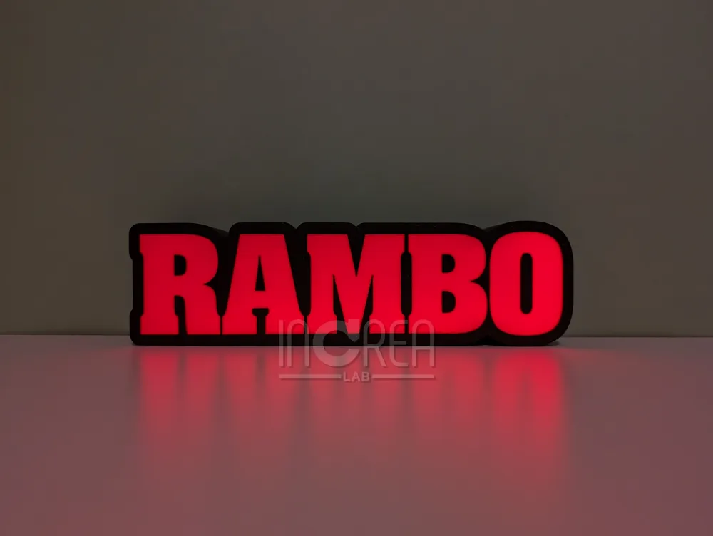 Rambo Lightbox LED Lamp - Free 3D Print Model - MakerWorld