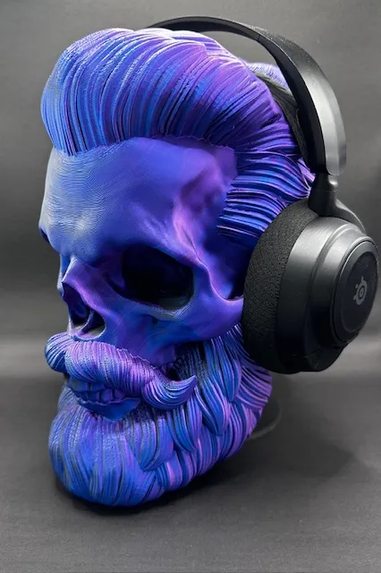 Headphone Stand Gamer Hair - Beard Skull Nº1 view 4
