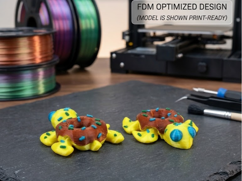 The Donut Turtle | Sweet Articulated Flexi-Pet