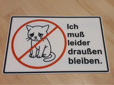 No Cats Allowed Sign
