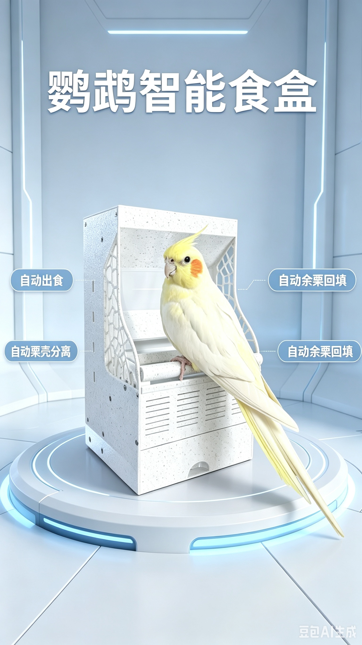 Miniatura 2 do modelo 3D 鹦鹉自动喂食