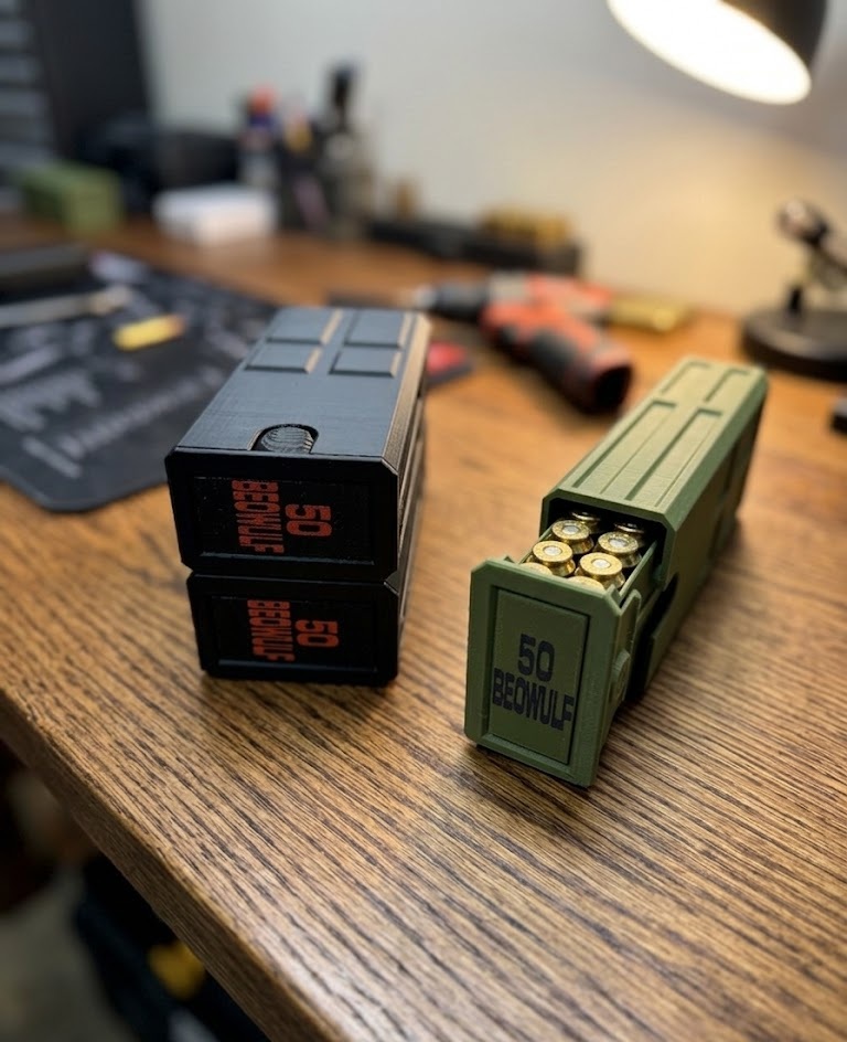 Miniatura 2 do modelo 3D Stackable Ammo Box - 50 Beowulf- 20RD