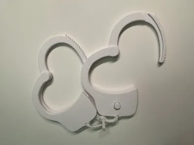 Strong handcuffs without key on the rope