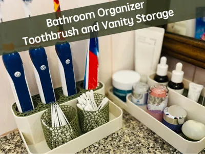 Bathroom Organizer - Toothbrush and Vanity Storage