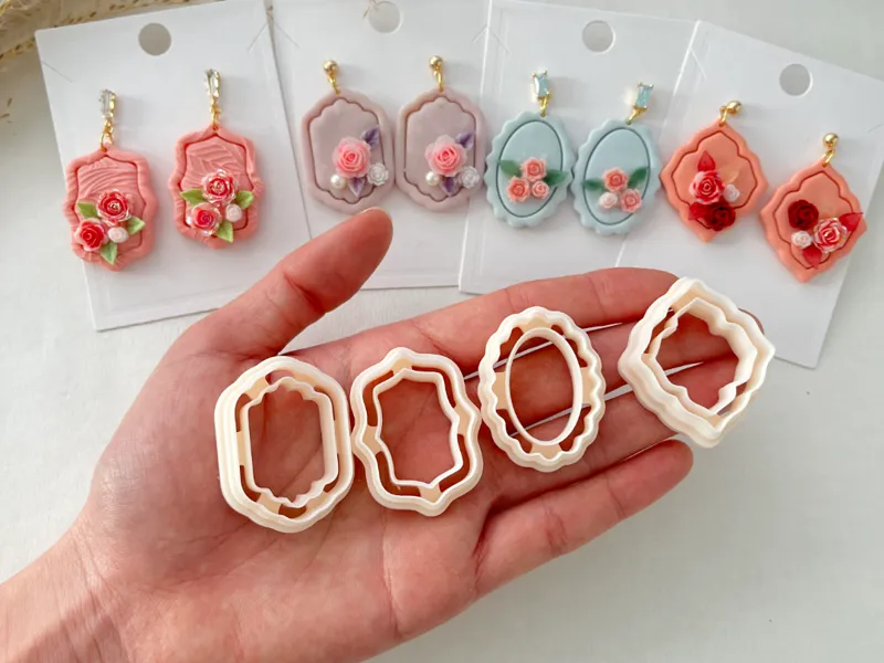 4-Piece Lace Frame Polymer Clay Cutter Set