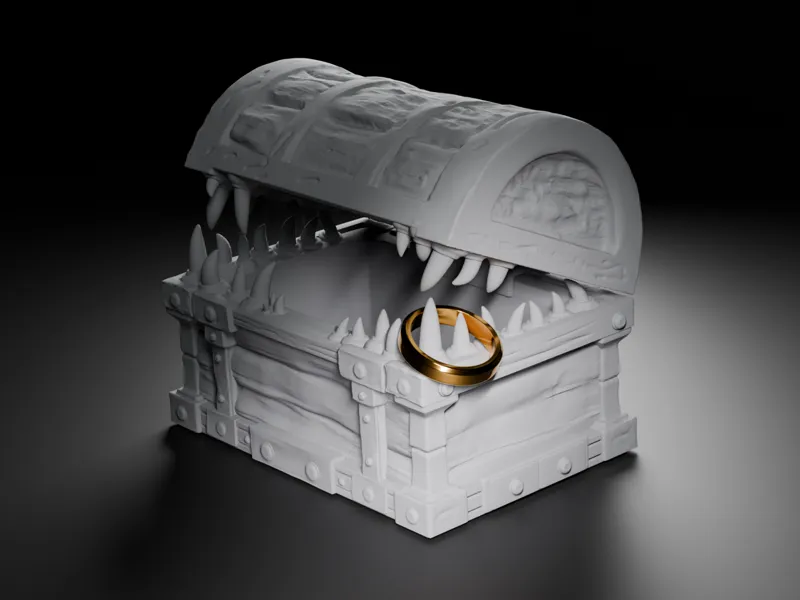 Mimic Treasure Chest Jewelry Box