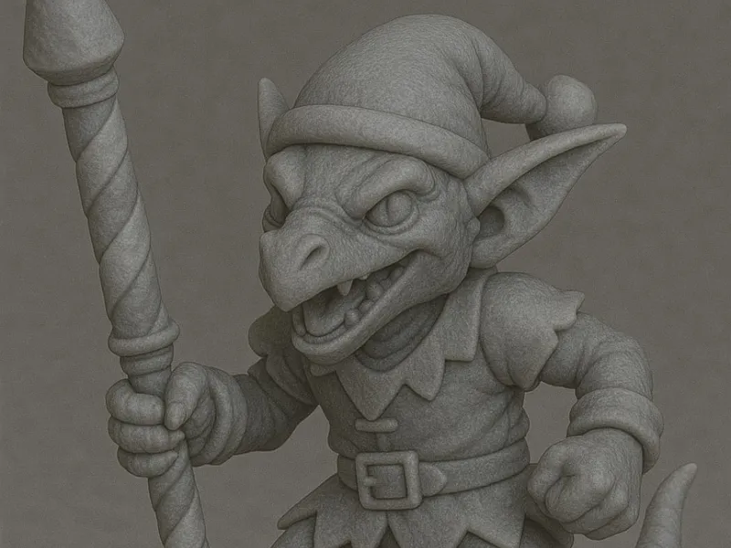 Christmas Elf Kobold - Candy Cane Spear Guard