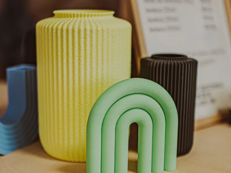 Modern vase with stripes / mothers day gift