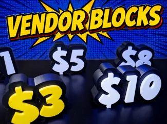 Vendor Table Top Price Blocks