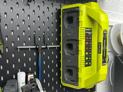 Ikea Skadis Charger mount (wall) for Ryobi 6 Port