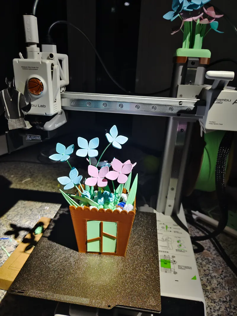 冲刷废料花盆